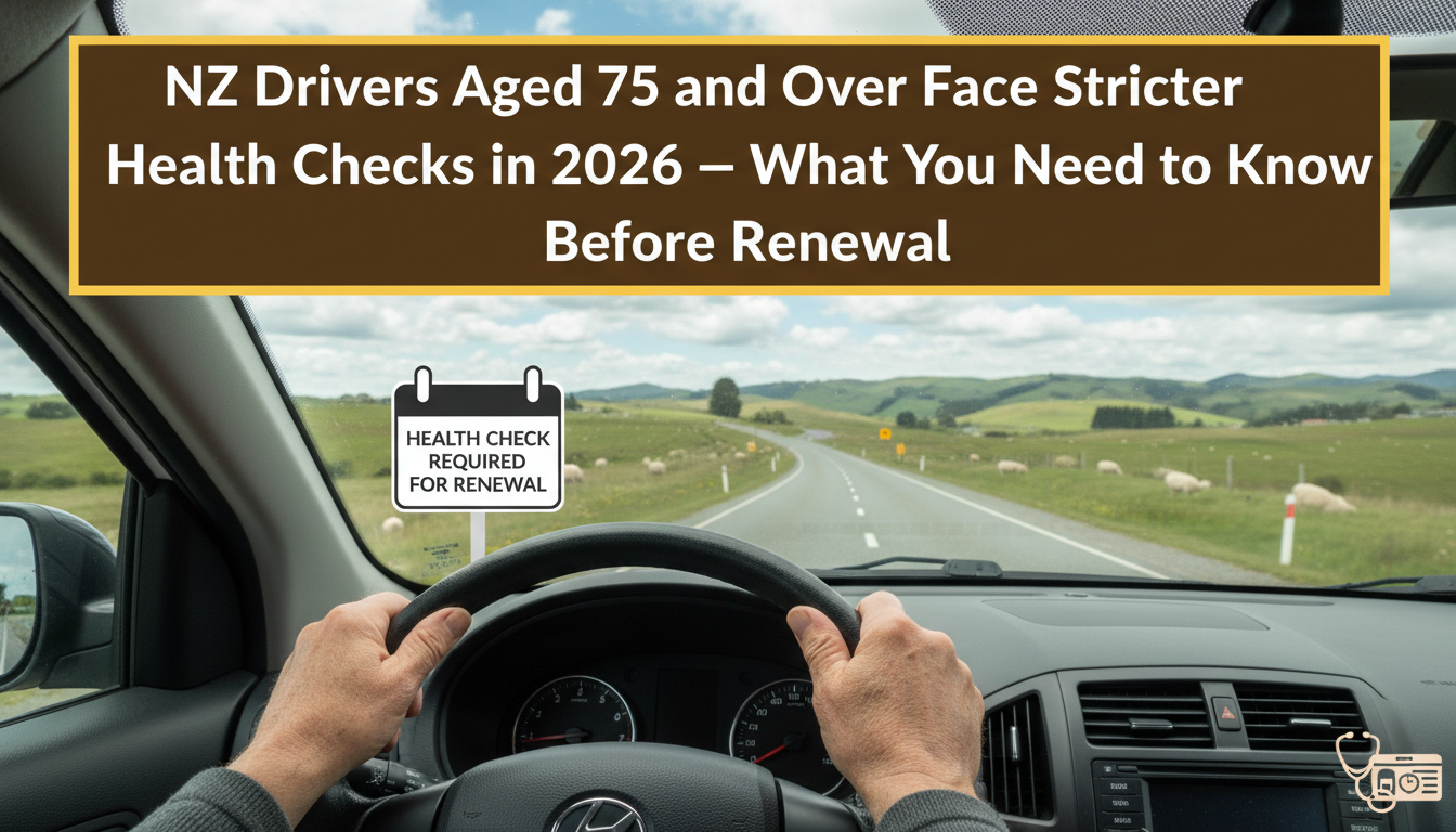 NZ Drivers Aged 75 and Over Face Stricter Health Checks in 2026 — What You Need to Know Before Renewal