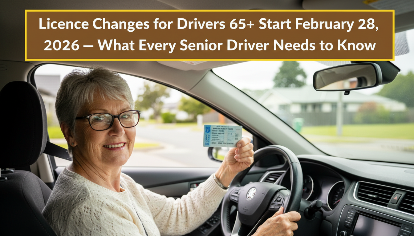 Licence Changes for Drivers 65+ Start February 28, 2026 — What Every Senior Driver Needs to Know