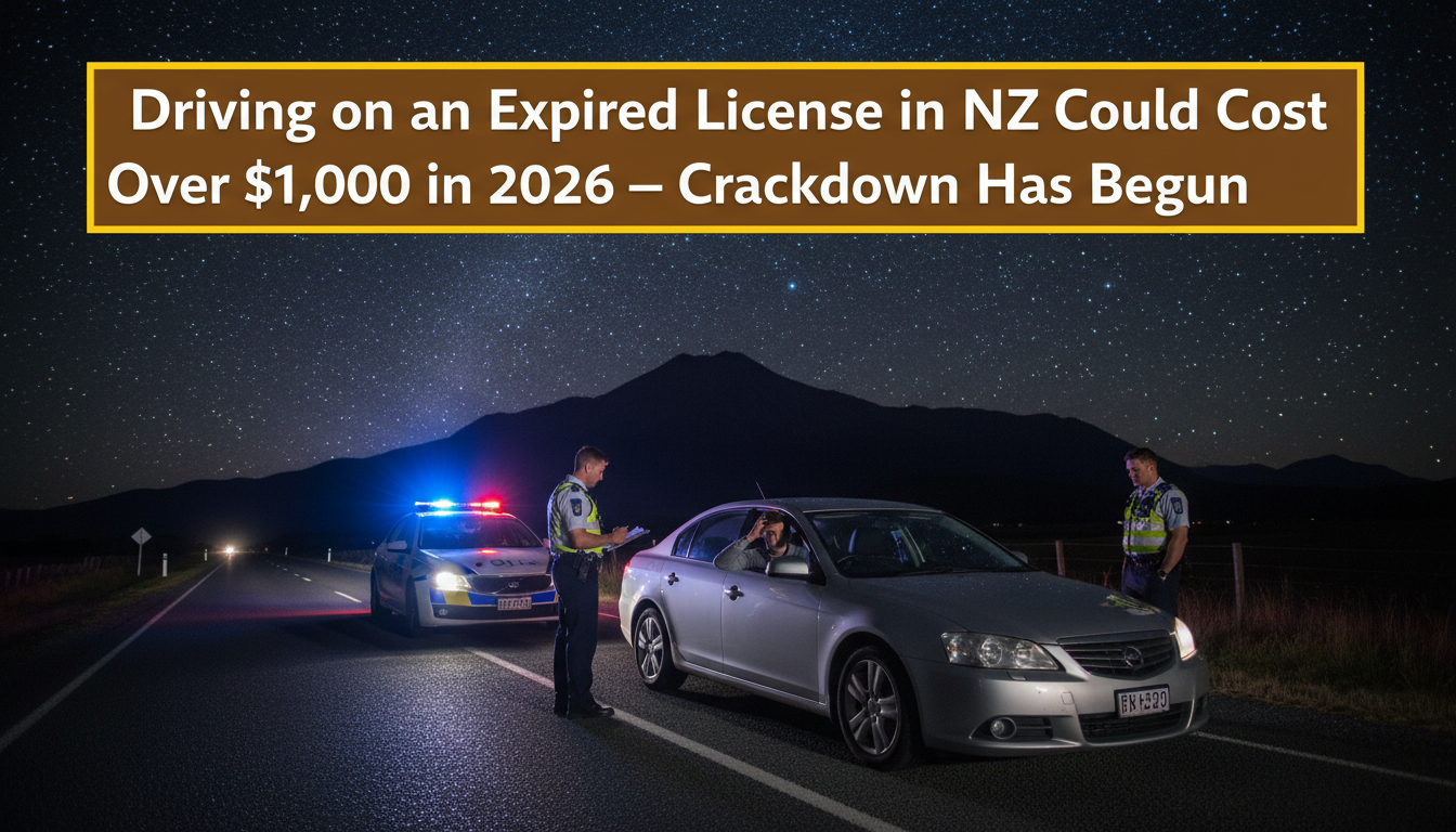 Driving on an Expired Licence in NZ Could Cost Over $1,000 in 2026 — Crackdown Has Begun