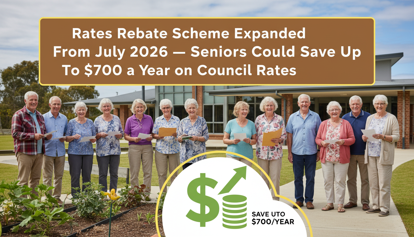 Rates Rebate Scheme Expanded From July 2026 — Seniors Could Save Up to $700 a Year on Council Rates