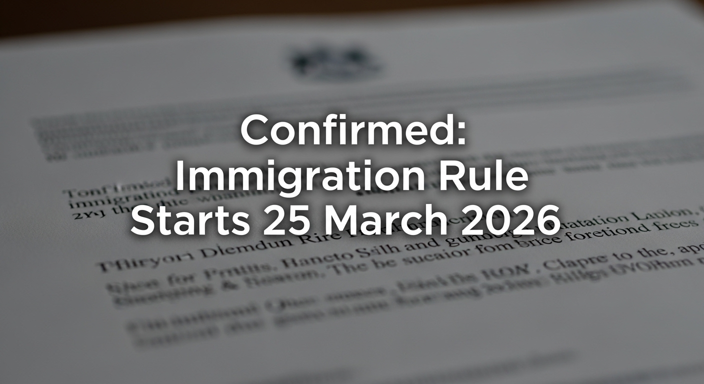 Confirmed: Immigration Rule Starts From 25 March 2026