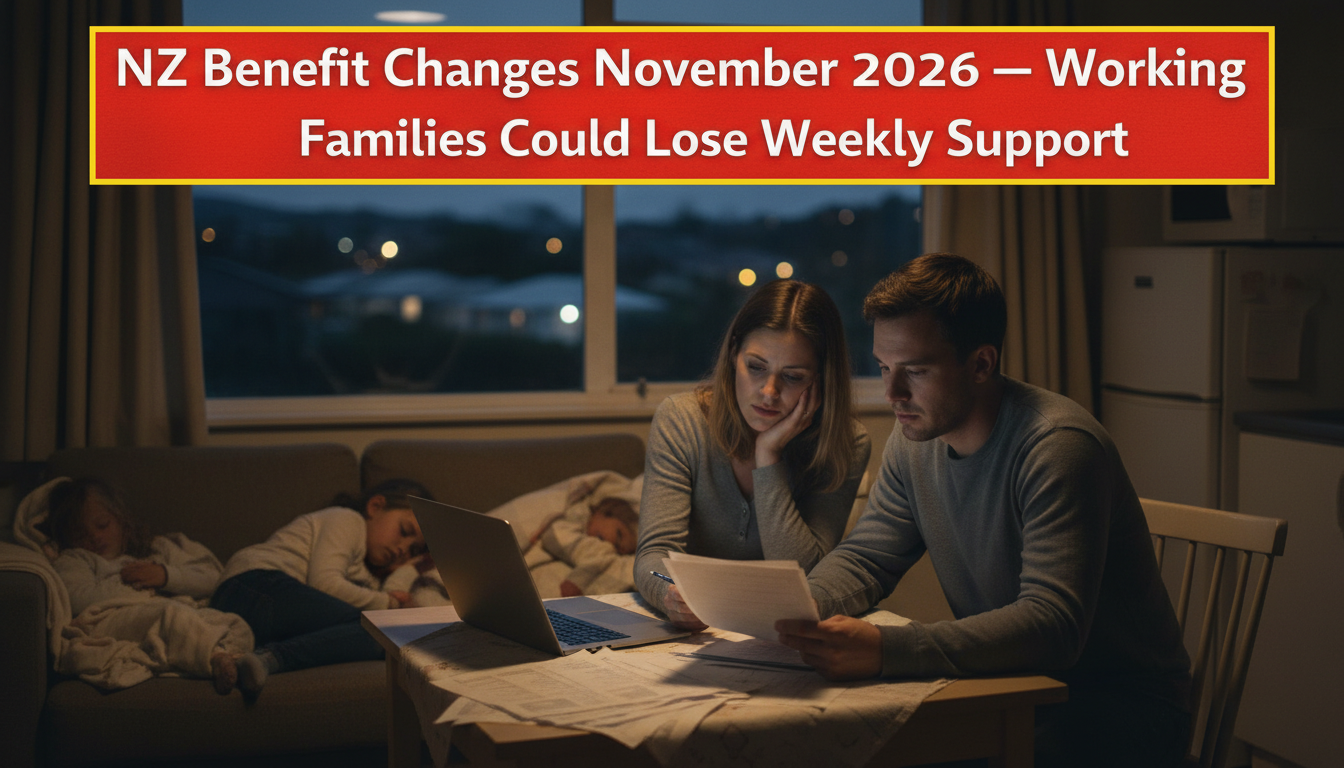 NZ Benefit Changes November 2026 — Working Families Could Lose Weekly Support