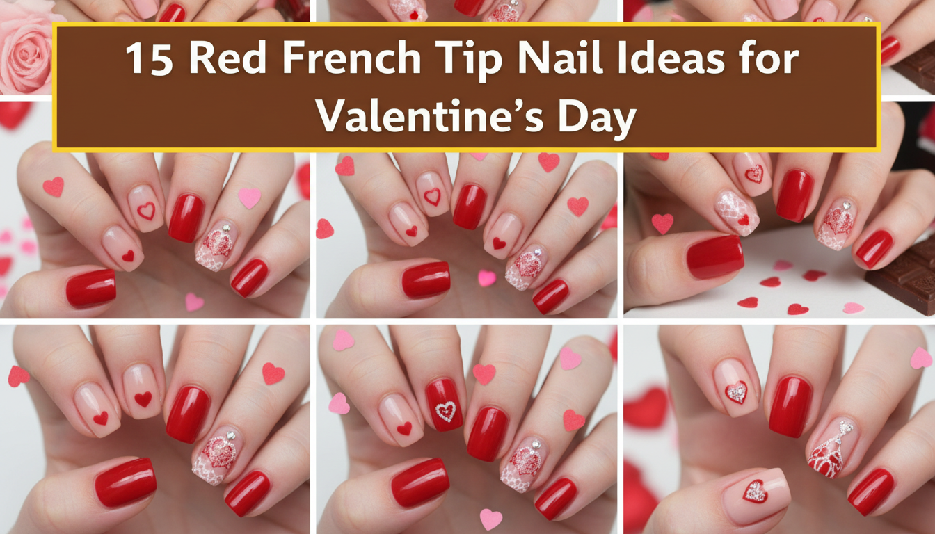 15 Red French Tip Nail Ideas for Valentine's