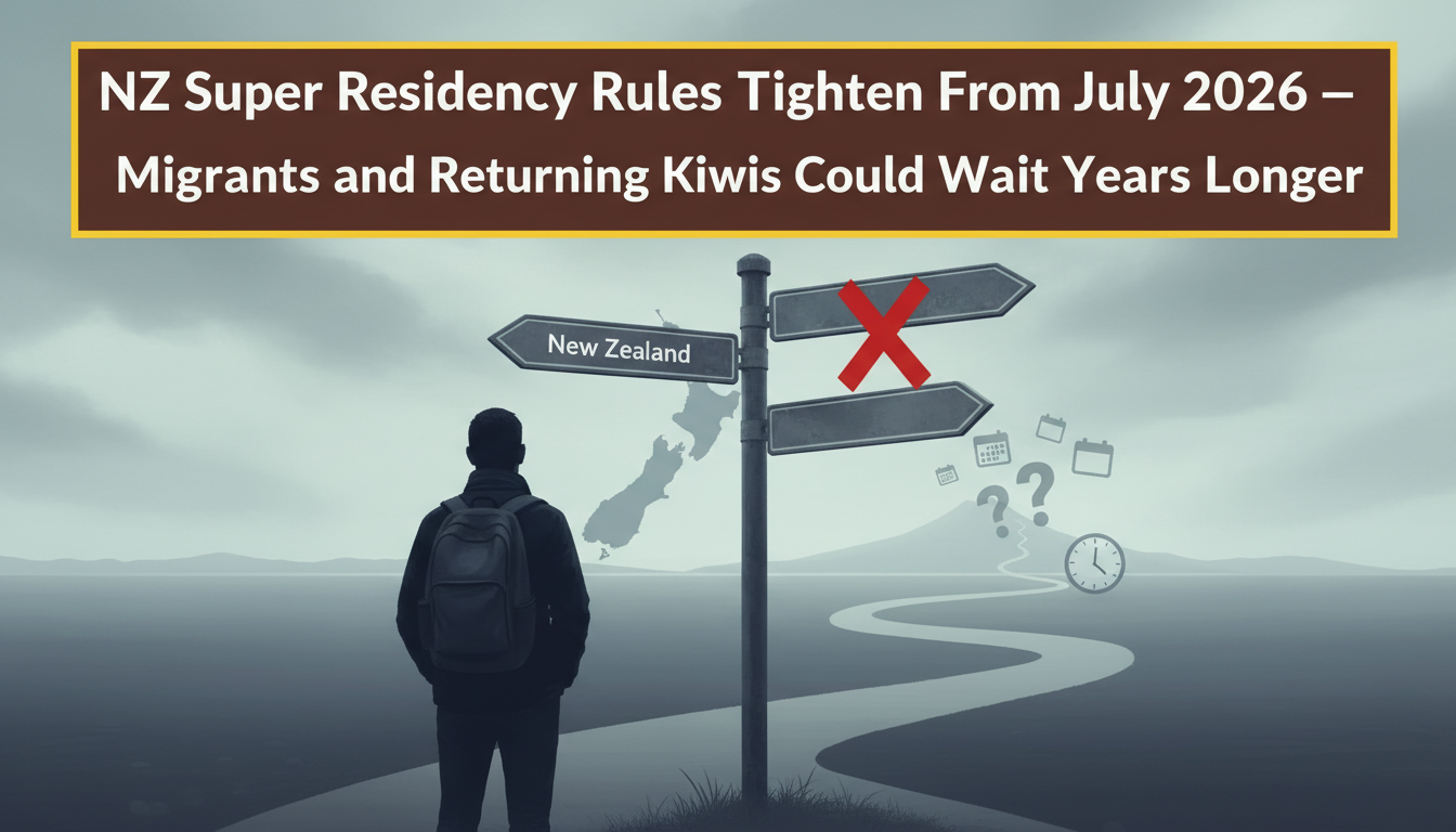 NZ Super Residency Rules Tighten From July 2026 — Migrants and Returning Kiwis Could Wait Years Longer
