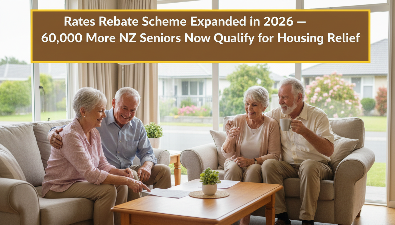 Rates Rebate Scheme Expanded in 2026 — 60,000 More NZ Seniors Now Qualify for Housing Relief