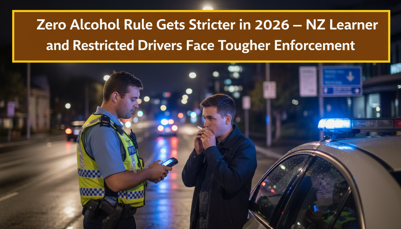 Zero Alcohol Rule Gets Stricter in 2026 — NZ Learner and Restricted Drivers Face Tougher Enforcement