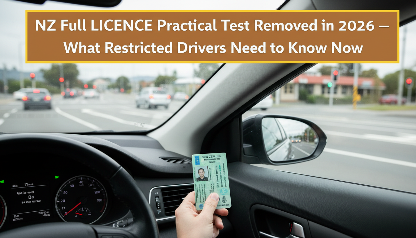 NZ Full Licence Practical Test Removed in 2026 — What Restricted Drivers Need to Know Now