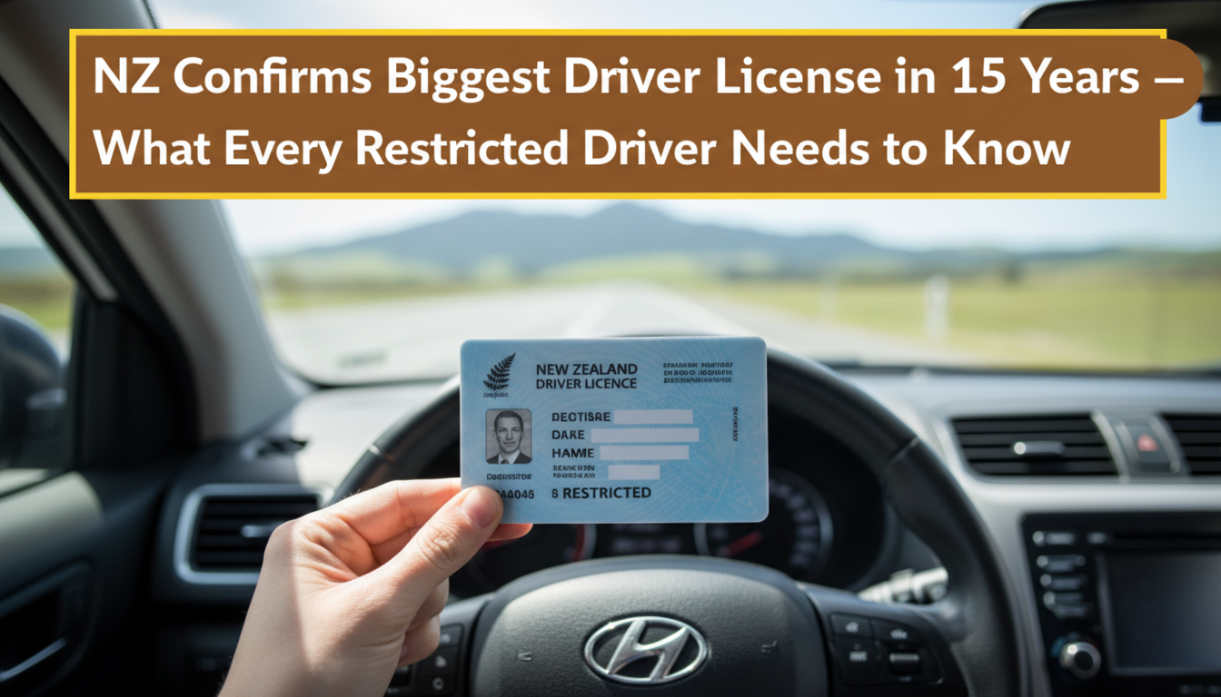 NZ Confirms Biggest Driver Licence Overhaul in 15 Years — What Every Restricted Driver Needs to Know