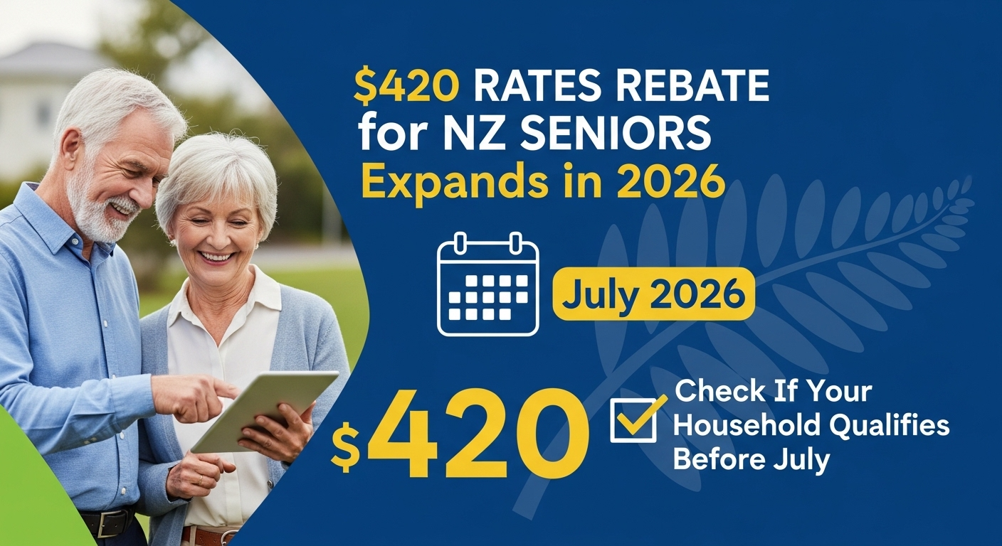 $420 Rates Rebate for NZ Seniors Expands in 2026