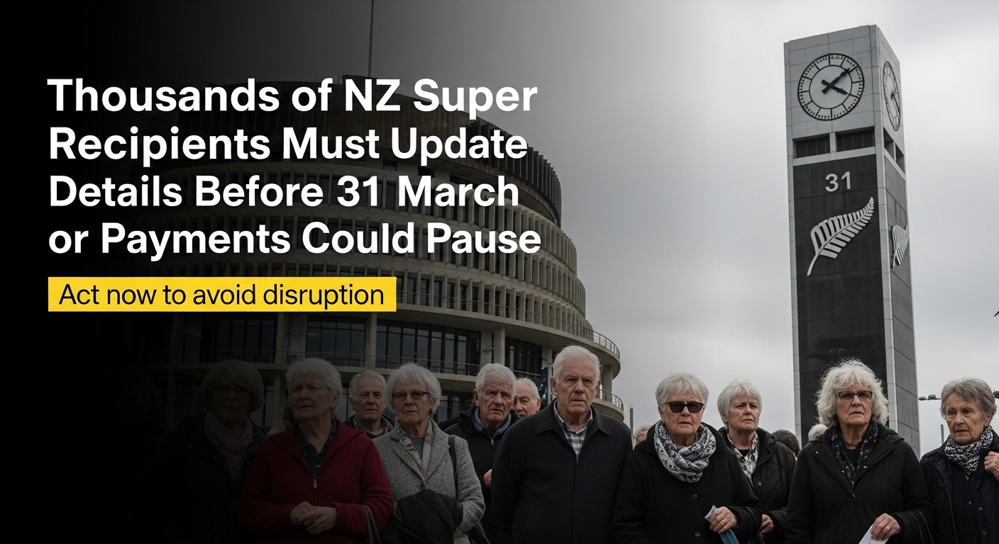 Thousands of NZ Super Recipients Must Update Details Before 31 March or Payments Could Pause