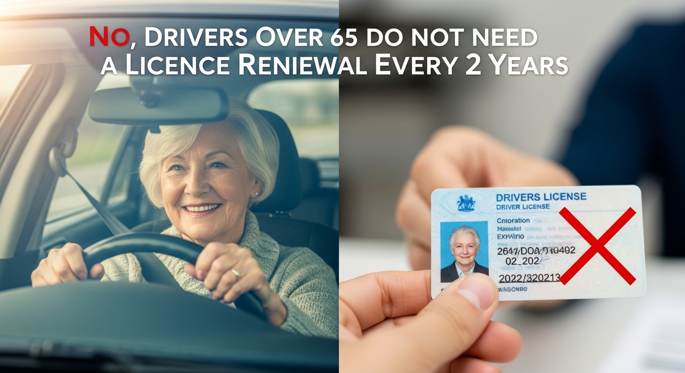No, Drivers Over 65 Do Not Need Licence Renewal Every 2 Years